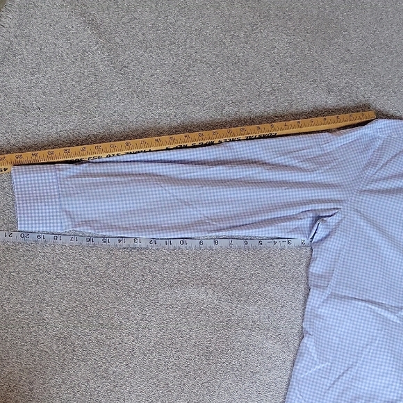 Lauren Ralph Lauren Blue Dress Shirt Gingham Pattern Size L 16 1/2. ..34/35 - Picture 6 of 8